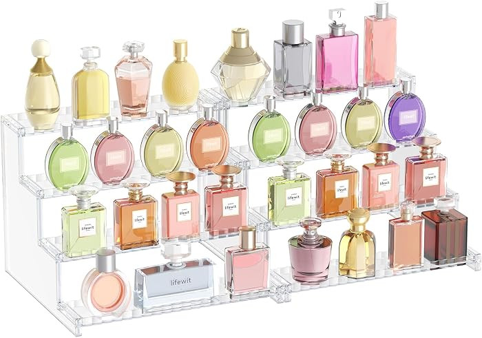 Lifewit Perfume Organizer with Fences, Plastic Cologne Stand, Tool-Free Assembly, Display Shelf f... | Amazon (US)