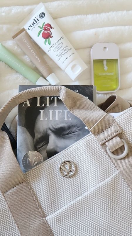 the ultimate mini tote
- lululemon two-tone canvas ivory tote bag mini
- summer fridays lip oil
- a little life book
- hand sanitizer spray 
- lululemon keychain 

#LTKsalealert #LTKfindsunder50 #LTKGiftGuide