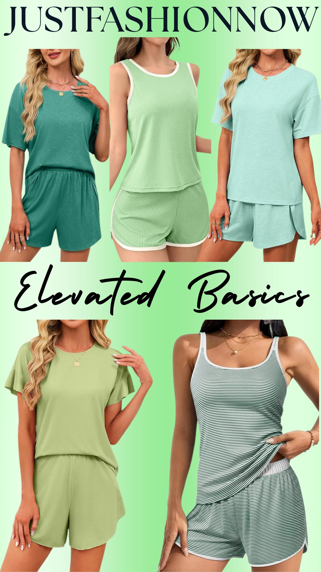 Green elevated basics = spring uniform unlocked 🌿

These JustFashionNow lounge sets are my BEST SELLING Amazon finds for a reason — super soft, lightweight, flattering, and insanely easy to style.

Available in:
💚 Deep Green Lounge Tee + Shorts Set
🌿 Ribbed Contrast Trim Tank + Shorts (Light Green)
🍃 Relaxed Crew Tee + Shorts Set (Mint Green)
🌱 Flutter Sleeve Lounge Set (Soft Sage)
💚 Striped Tank + Matching Shorts Set (Green/White)

Why these always sell:
• Buttery soft fabric
• Breathable + lightweight
• Perfect relaxed fit (not clingy)
• Easy mix-and-match layering pieces
• Cute enough for errands, comfy enough for home
• Great travel outfit sets
• Affordable Amazon finds that look luxe

These are perfect for:
☁️ Spring transition outfits
☁️ Weekend coffee runs
☁️ Vacation packing
☁️ Casual mom life
☁️ Lounging but still looking put together

Green is HUGE for spring — sage, mint, matcha, olive… it’s that fresh, minimal, elevated aesthetic.

If you want comfy sets that feel expensive but aren’t… these are it.

Tap to shop before your size sells out 👇🏻 

 

#LTKootd #LTKHome #LTKPetite
