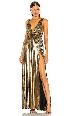 Bronx and Banco Goddess Gown in Gold from Revolve.com | Revolve Clothing (Global)