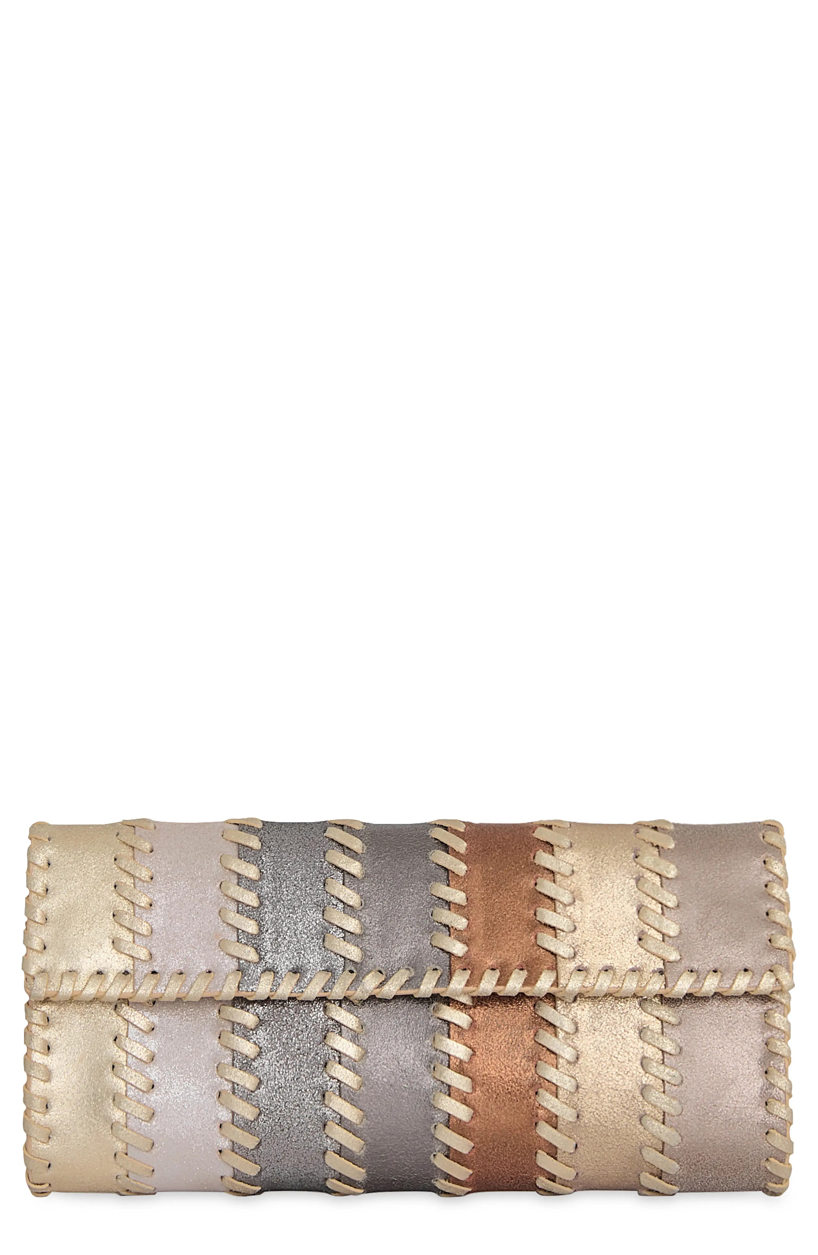Whipstitch Patchwork Leather Clutch (Women) | Nordstrom | Nordstrom