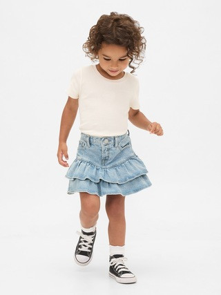 Baby & Toddler Denim Tiered Ruffle Skirt | Gap (US)
