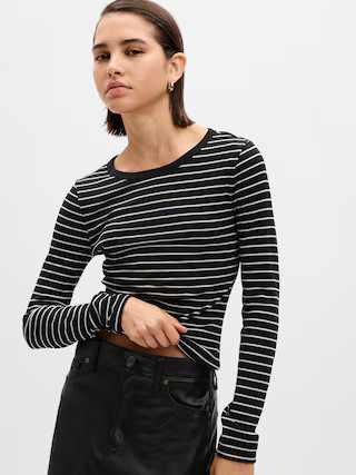 Mini Rib Crewneck T-Shirt | Gap (US)