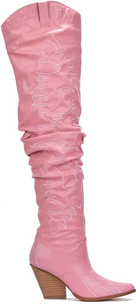 Cape Robbin Kelsey-21 Cowboy Boots Women, Over The Knee Western Cowgirl Boots with Chunky Block H... | Amazon (US)
