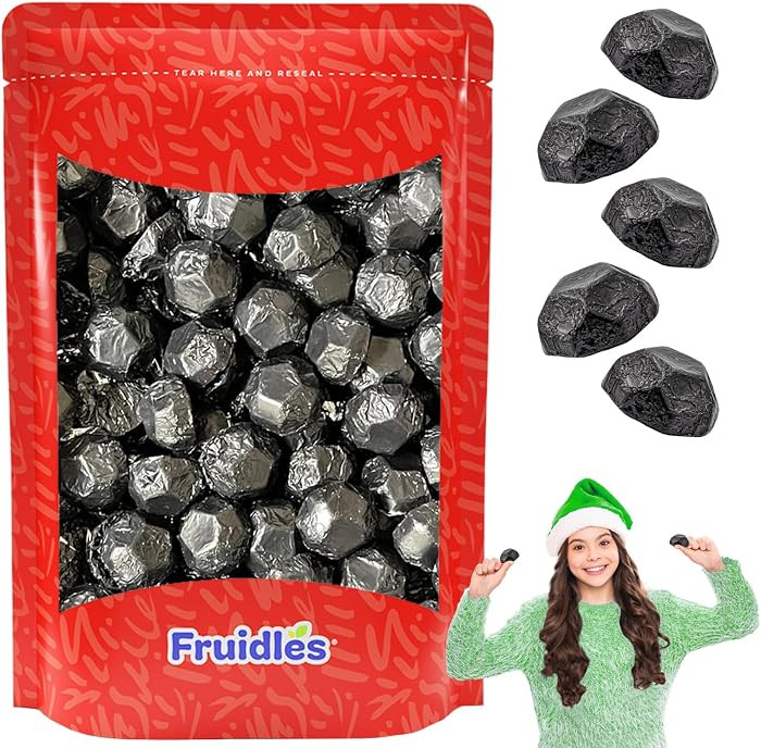 Fruidles Christmas Coal Chocolate, Milk Chocolate Party Bag Fillers, Individually Wrapped Foils, ... | Amazon (US)