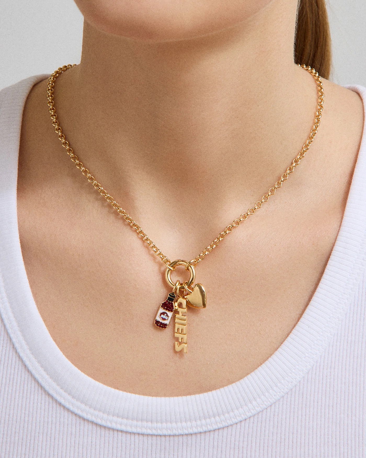 KC Chiefs Charm Necklace. 
#Superbowl #FootballJewelry

#LTKStyleTip #LTKFindsUnder100