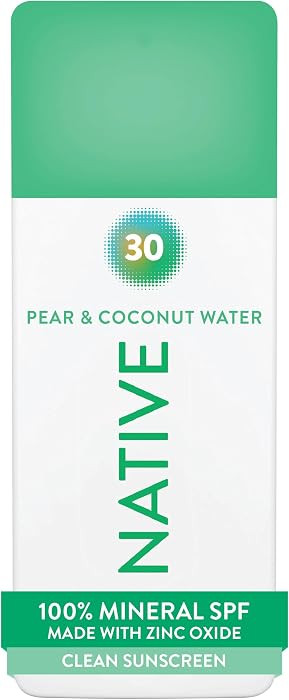 Native Mineral Sunscreen Spray SPF 30, Pear & Coconut Water Scent, with 100% Mineral Zinc Oxide f... | Amazon (US)