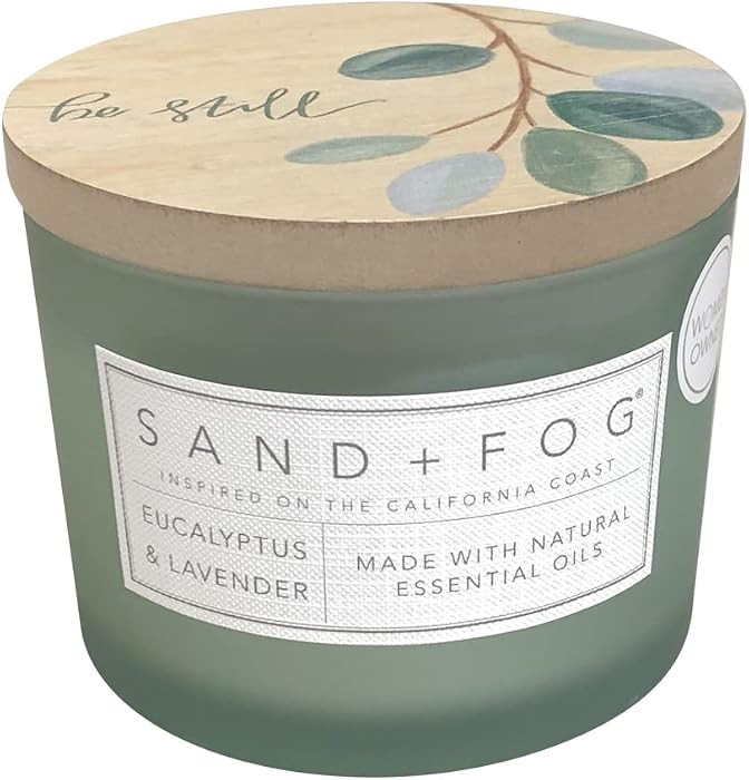 Sand + Fog Scented Candle - Eucalyptus & Lavender - Additional Scents and Sizes \u2013 100% Cotto... | Amazon (US)