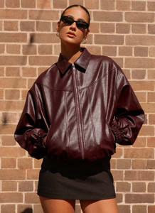 Holland Bomber Jacket - Wine | Peppermayo (Global)