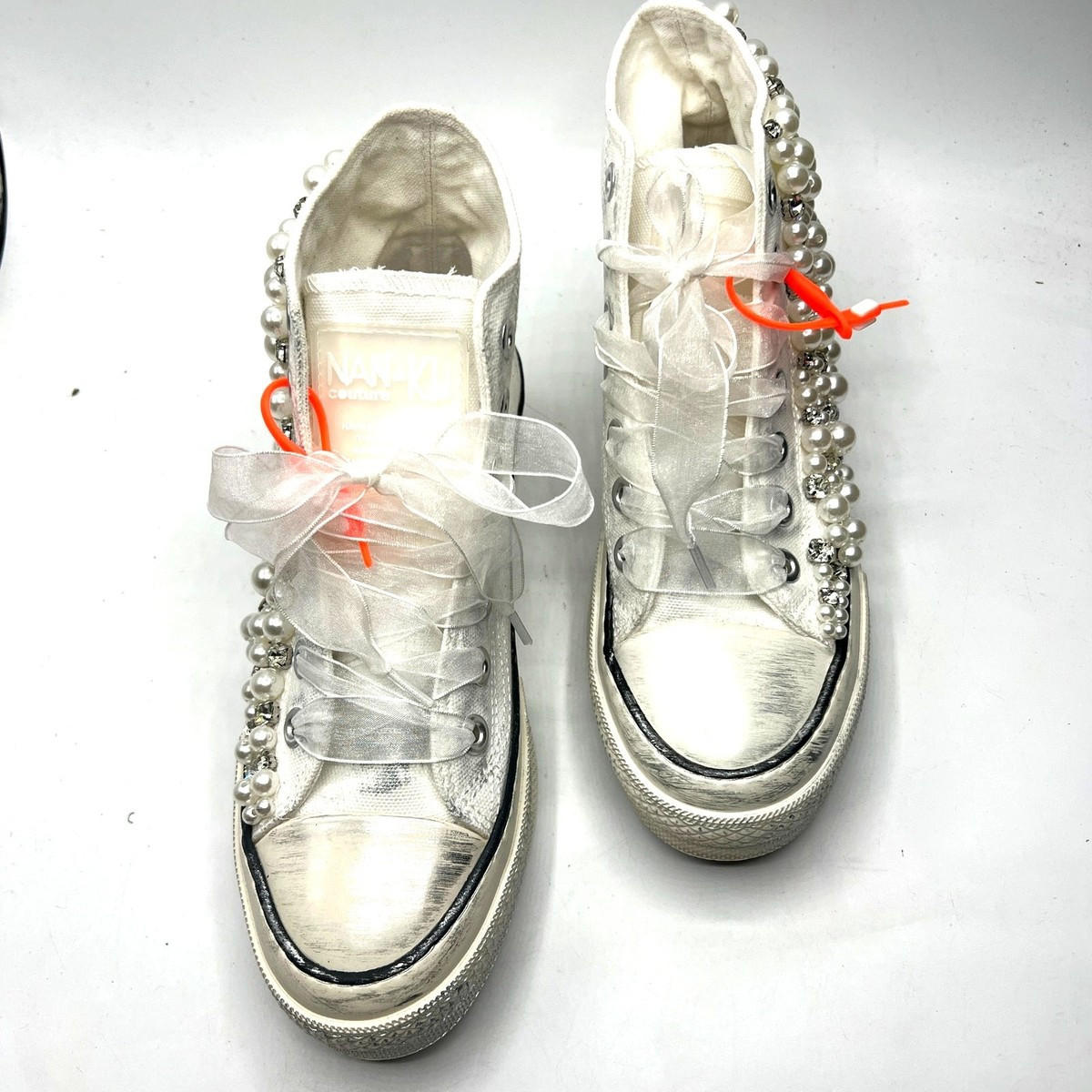 Nan-ku Couture  Pearl Crush Hi Top Sneakers Size EU 37 US 7 | eBay US