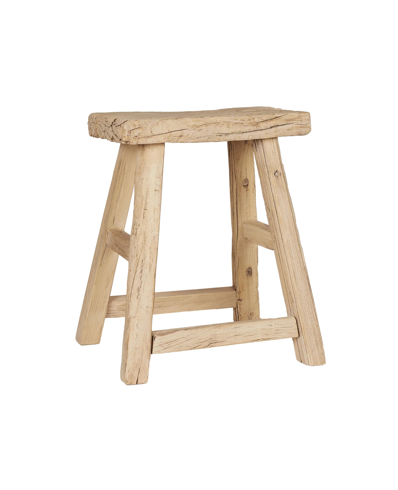 Elm Wood Stool - Bleached from China | Olive Ateliers