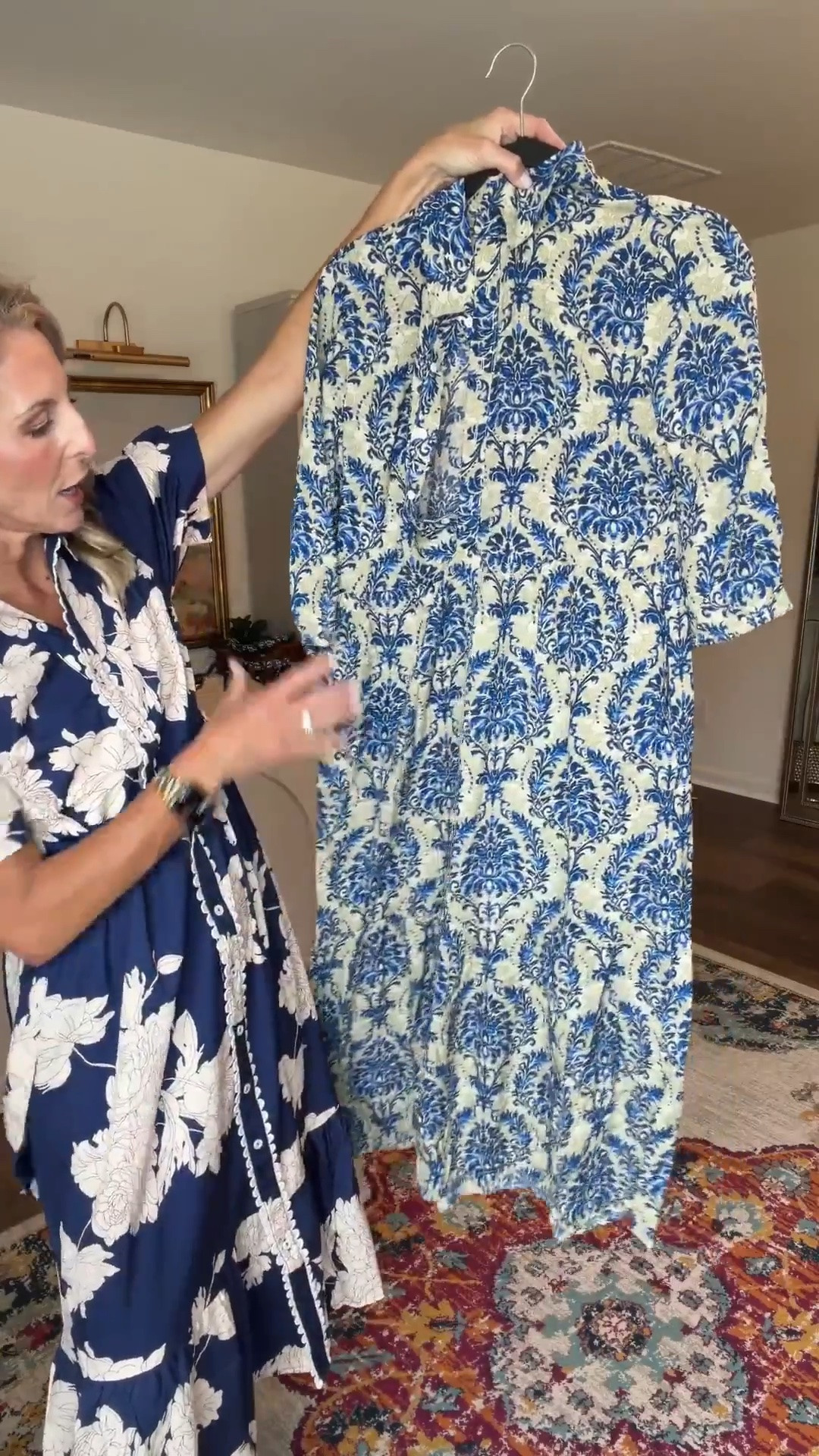Pockets are an absolute must have for me when it comes to outfits for the classroom. This blue print dress hits all the marks that make it a must have for your closet. The print is darling and the material is lightweight for the hot weather. This dress comes in a wide range of colors and prints. It’s on sale right now so you can grab a couple colors. 
Teacher dress, back to school teacher edition

#LTKOver40 #LTKSaleAlert #LTKWorkwear