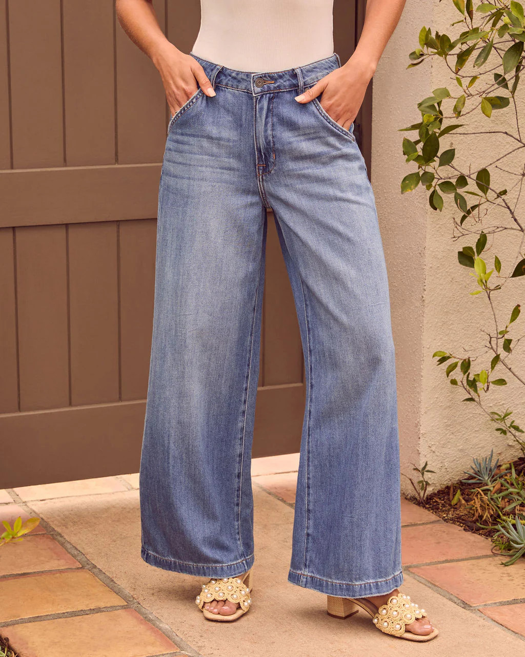 Rumer Stretch Wide Leg Jeans | VICI