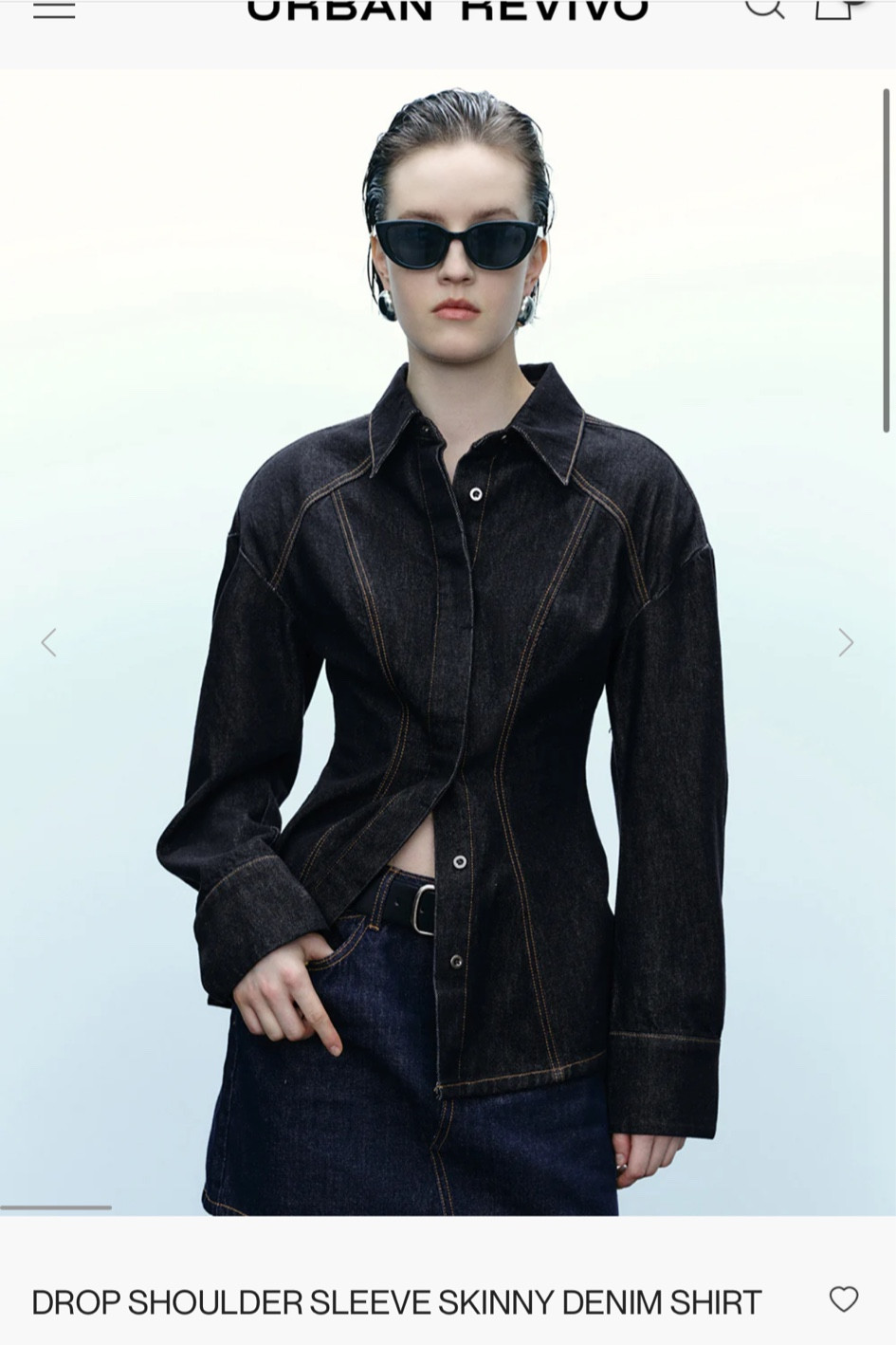 Urban Revivo Skinny Denim Shirtt

#LTKstyletip
