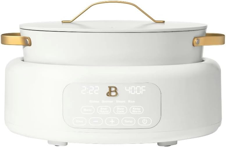 Beautiful by Drew Barrymore 6qt Electric Multi-Cooker, 10-in-1, 7 Preset Functions, White | Amazon (US)