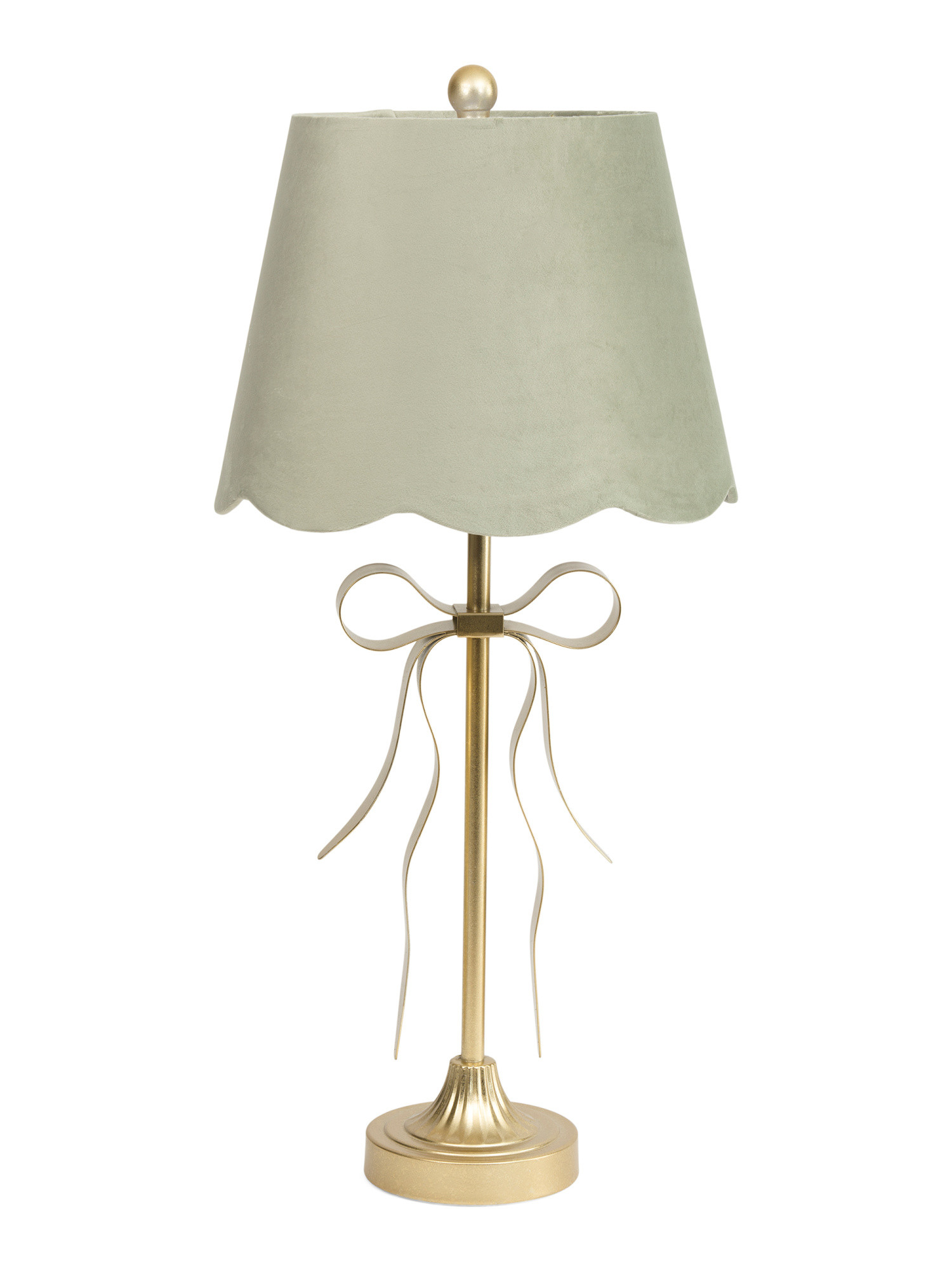 29in Bow Metal Lamp With Scalloped Shade | TJ Maxx