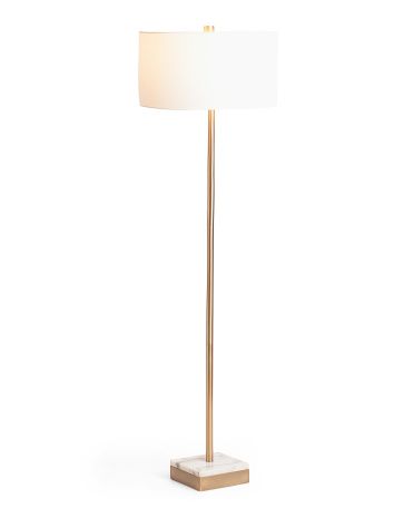 Column Floor Lamp With Marble | Marshalls