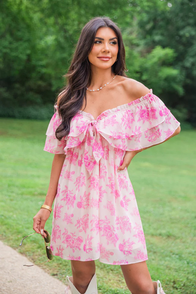 Just A Memory In Floral Fantasy Mini Dress | Pink Lily