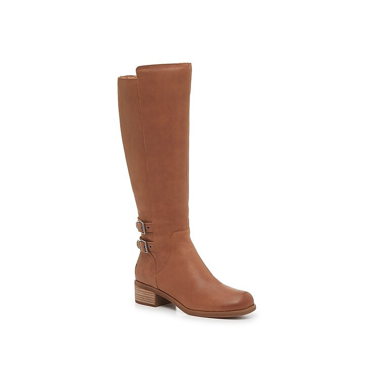 Lucky Brand Wide Width Izbella Wide Calf Riding Boot | Women's | Tan | Size 7.5 | Boots | DSW