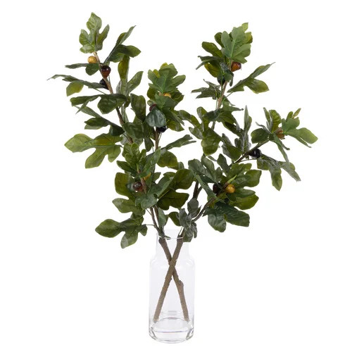 83cm Faux Fig Sprays with Glass Vase | Temple & Webster | Temple & Webster AU