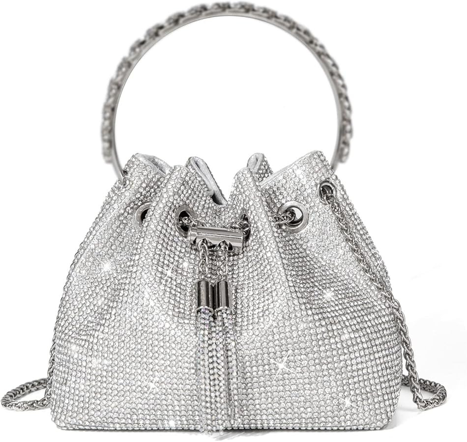 Bling Crystal Rhinestone Purse for Women Sparkly Clutch Handbag Crossbody Bag for Evening Wedding... | Amazon (US)