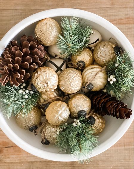 My favorite bowl to decorate for Christmas!  

#LTKHoliday #LTKsalealert #LTKSeasonal