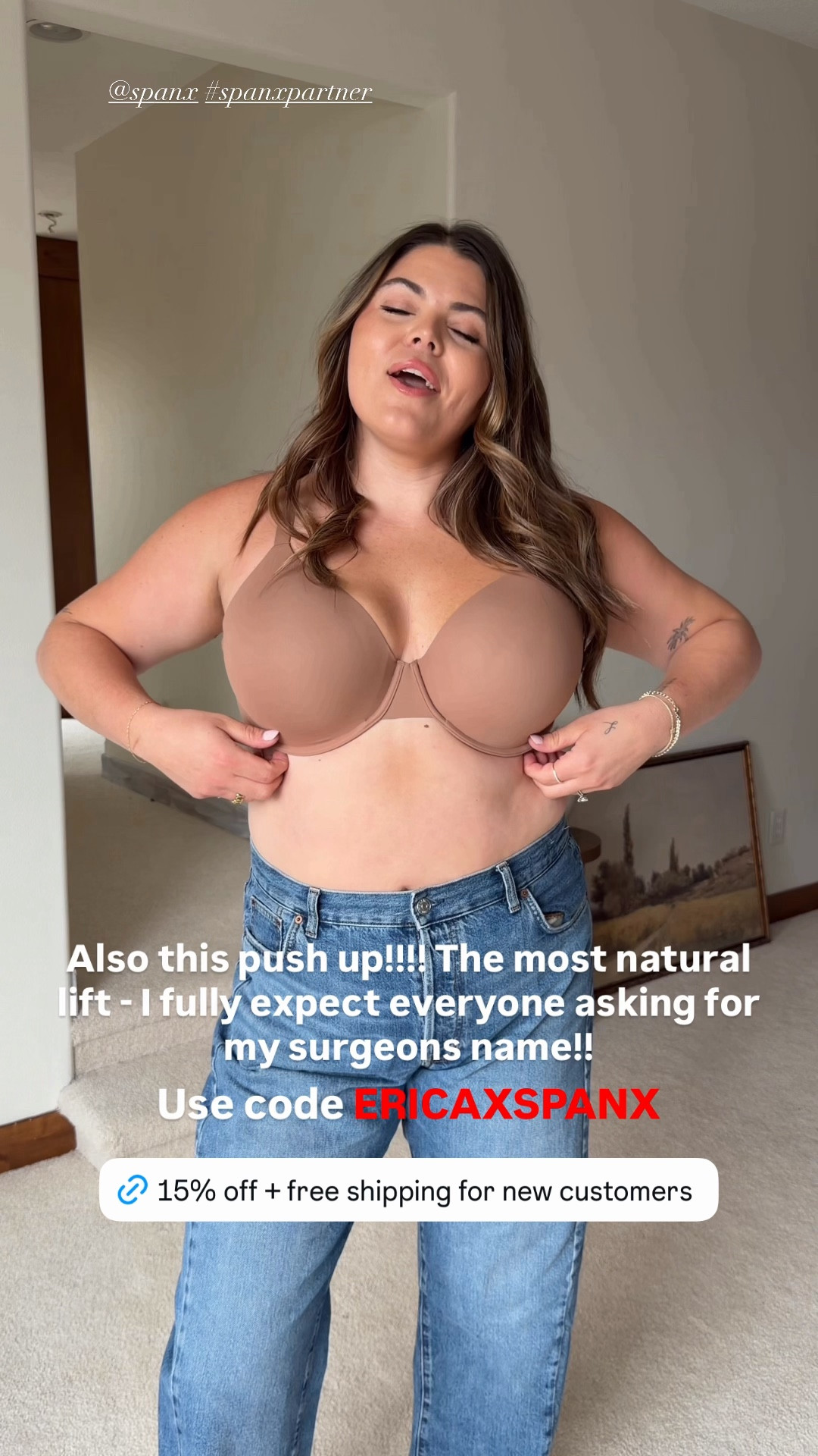 This push up is actually giving this postpartum mama a little lift 

Code ericaxspanx for 15% off! 

@Spanx #spanxpartner