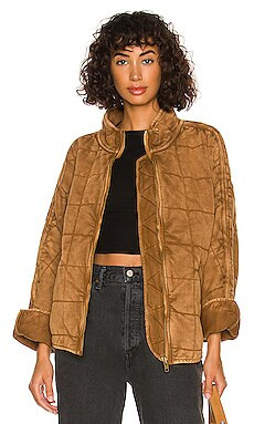 Free People x We The Free Dolman Quilted Knit Jacket in Toasted Coconut from Revolve.com | Revolve Clothing (Global)