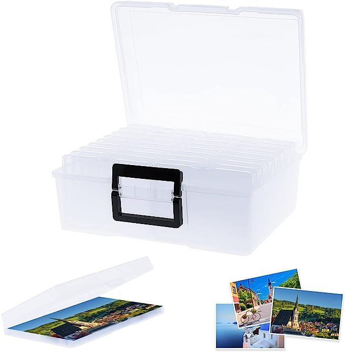Photo Case 5" x 7" Photo Box Storage and Craft Keeper - 18 Inner Photo Keeper Photo Organizer Cas... | Amazon (US)