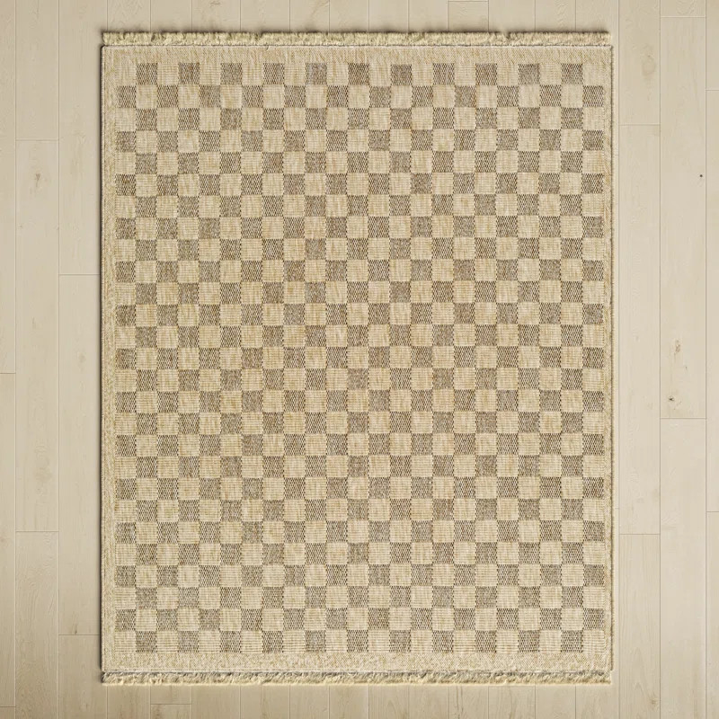 Abbie Beige/Black Indoor/Outdoor Rug | Wayfair North America