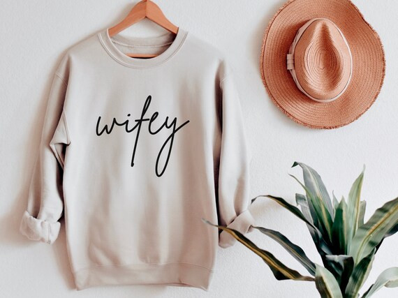 Read the full title
    Wifey Sweatshirt, Bride Sweatshirt, Fiance Sweatshirt, Bridal Shower Gift... | Etsy (US)