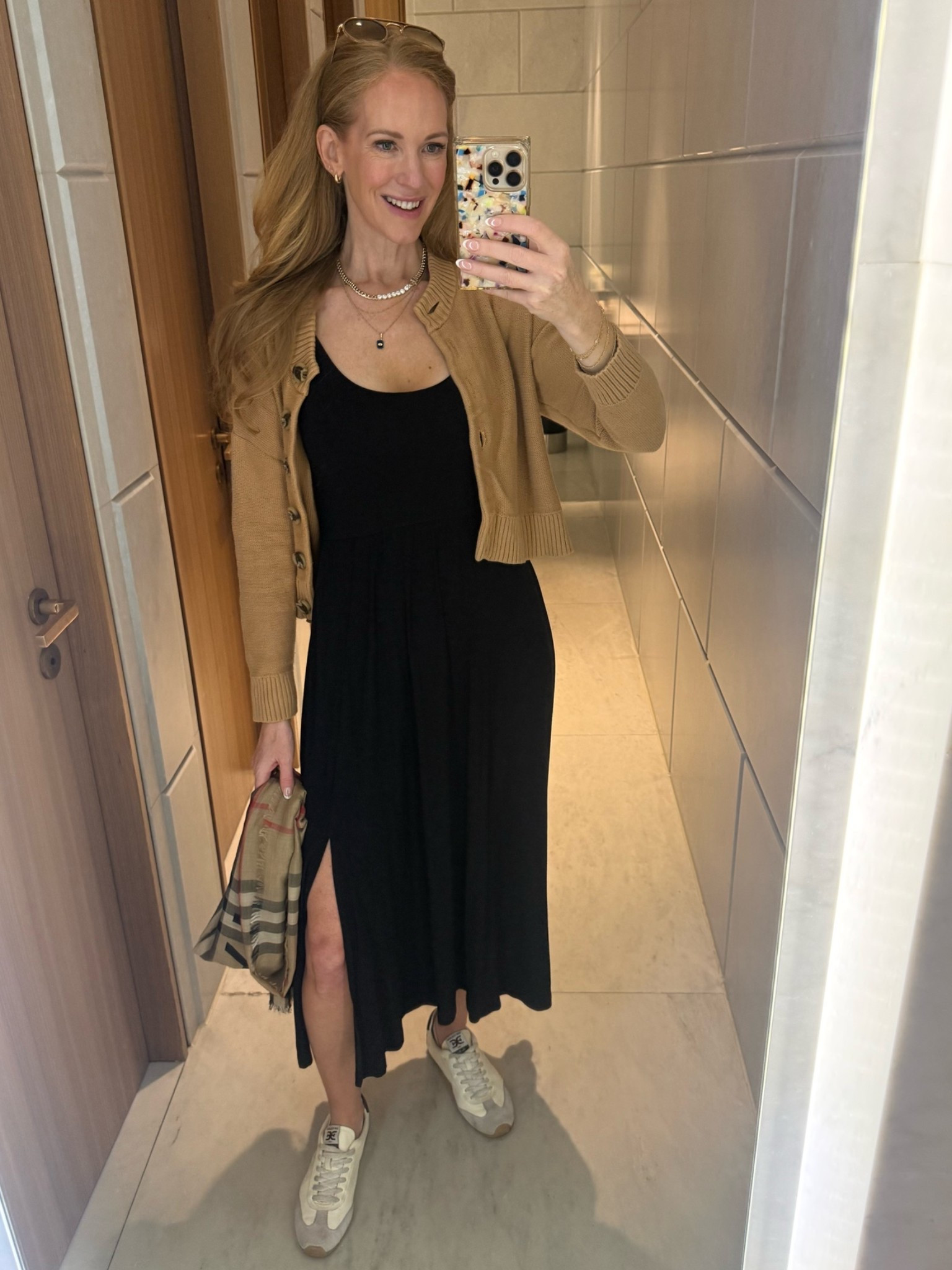 Train to Paris! 
This is the comfiest black jersey dress and so great for travel! And my @Quince cardigan worn on repeat.

#LTKdayinmylife #LTKootd #LTKTravel