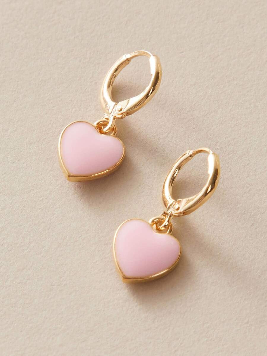 1pair Heart Drop Ear Cuff | SHEIN