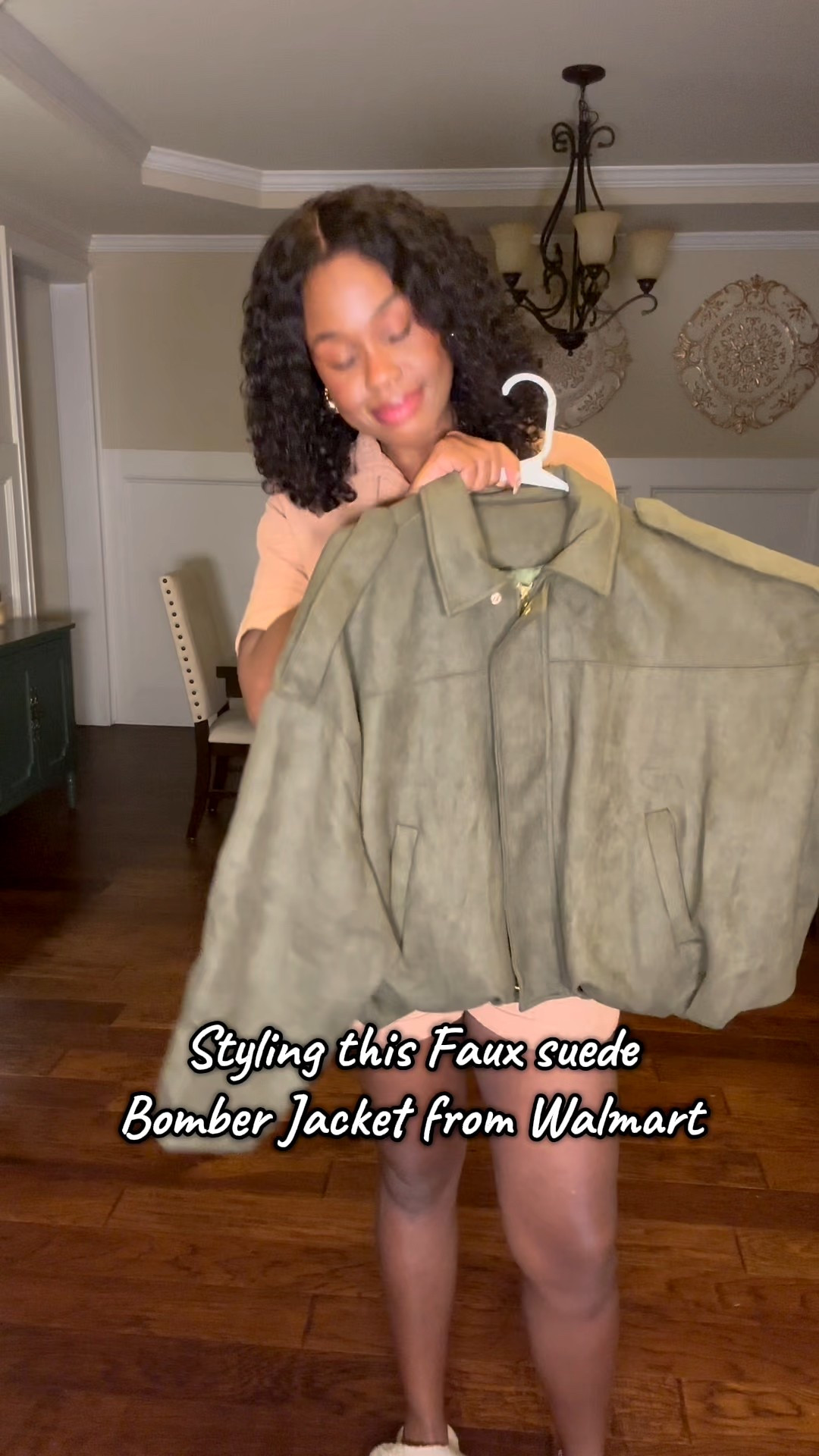 Styling this faux suede bomber jacket from Walmart affordable fashion styling outfits

#LTKFindsUnder50