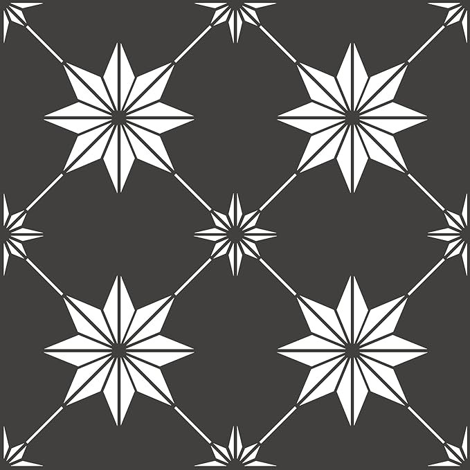 FloorPops Rigel Peel & Stick Floor Tiles, Black | Amazon (US)