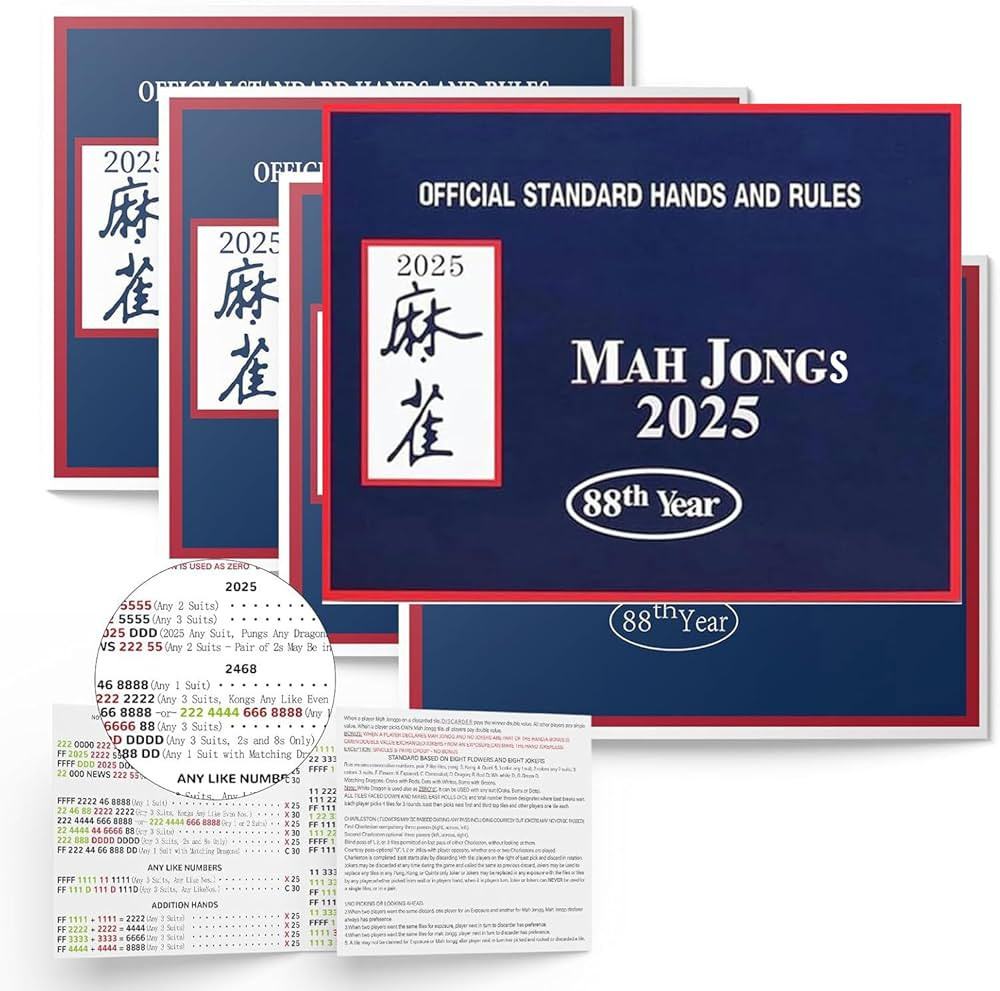 2025 American Mahjong Card Official Large Print,Mahjong Cards 2025,Suitable for Mahjong Beginners... | Amazon (US)