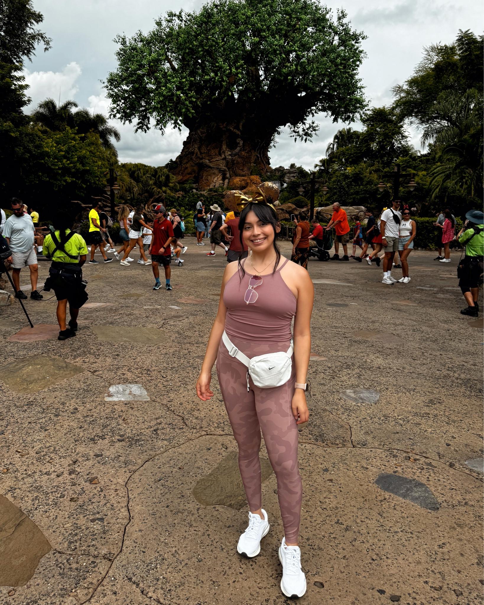 Pretty mauve set from Nike. I love how form fitting and moisture resistant it is. It definitely helped during the Florida heat. The material is also buttery soft. 

#LTKTravel #LTKFitness #LTKActive