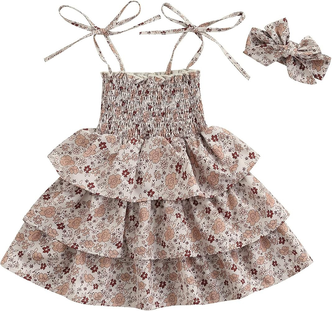 0-6Y Summer Family Matching Outfits Sisters Romper Dress Brother Shirt Cute Floral Print Outfits Set | Amazon (US)