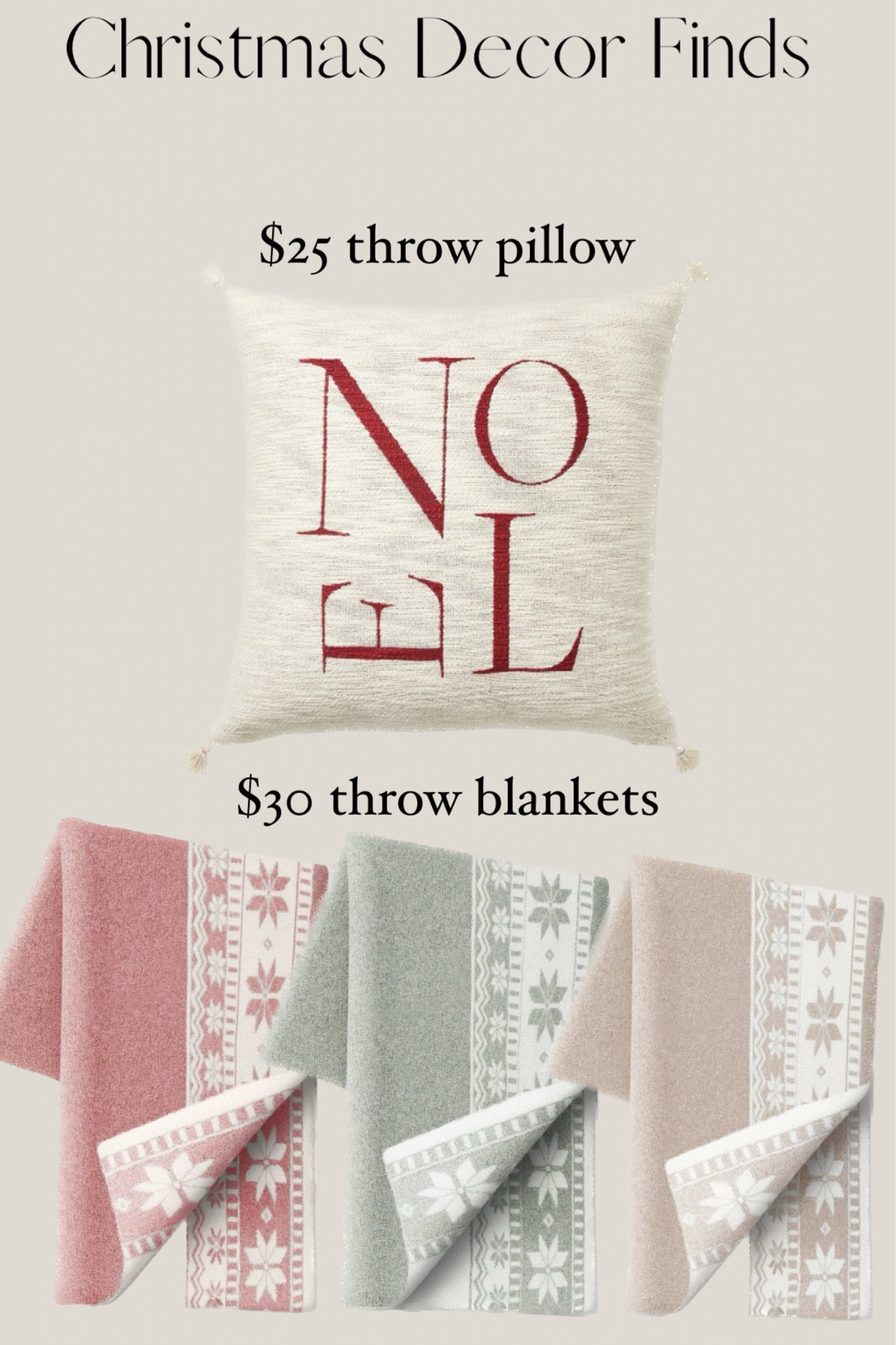 Throw Pillow + Throw Blankets Holiday 

#LTKhome #LTKHoliday #LTKSeasonal
