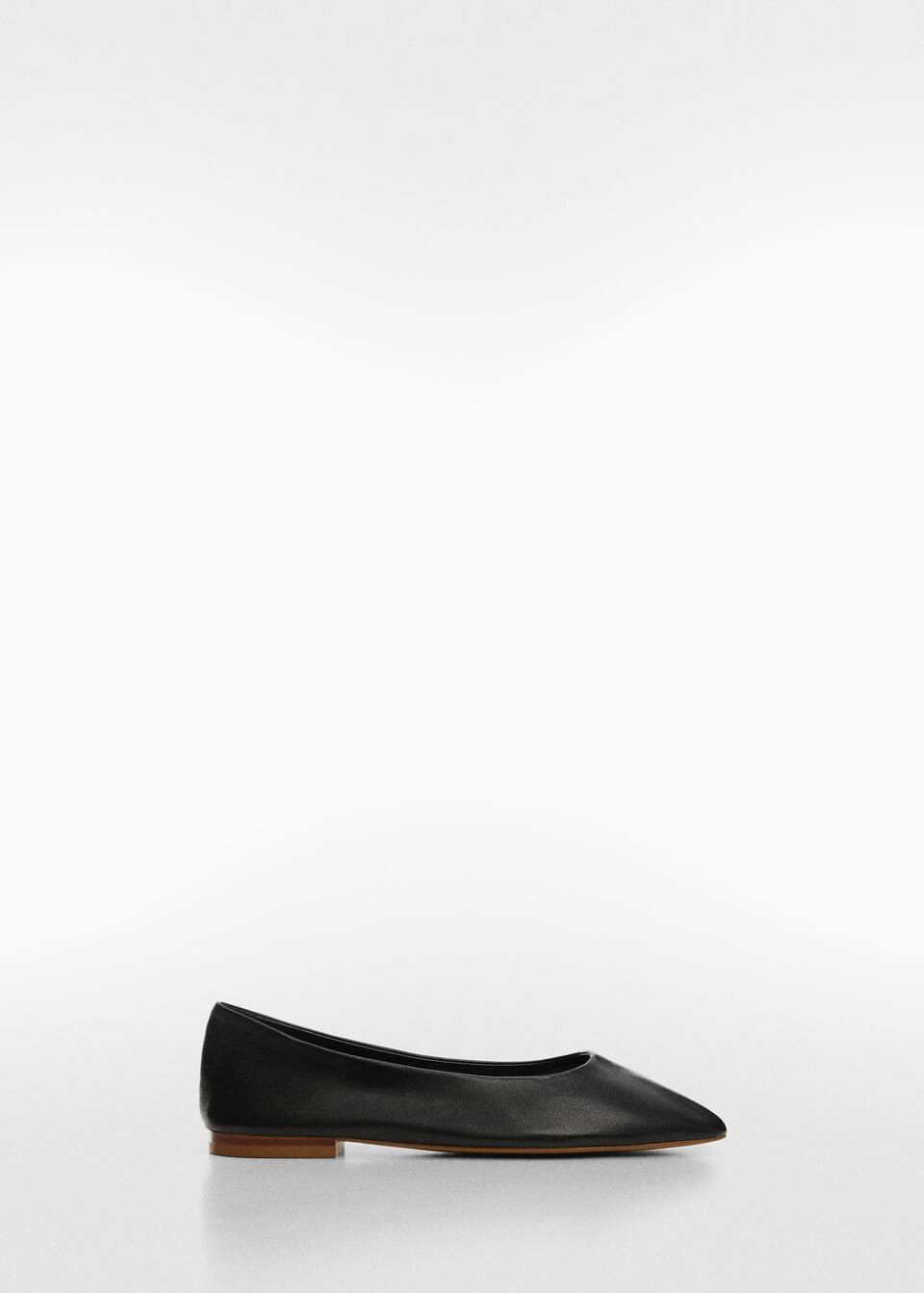 Leather ballerina -  Women | Mango United Kingdom | MANGO (UK)