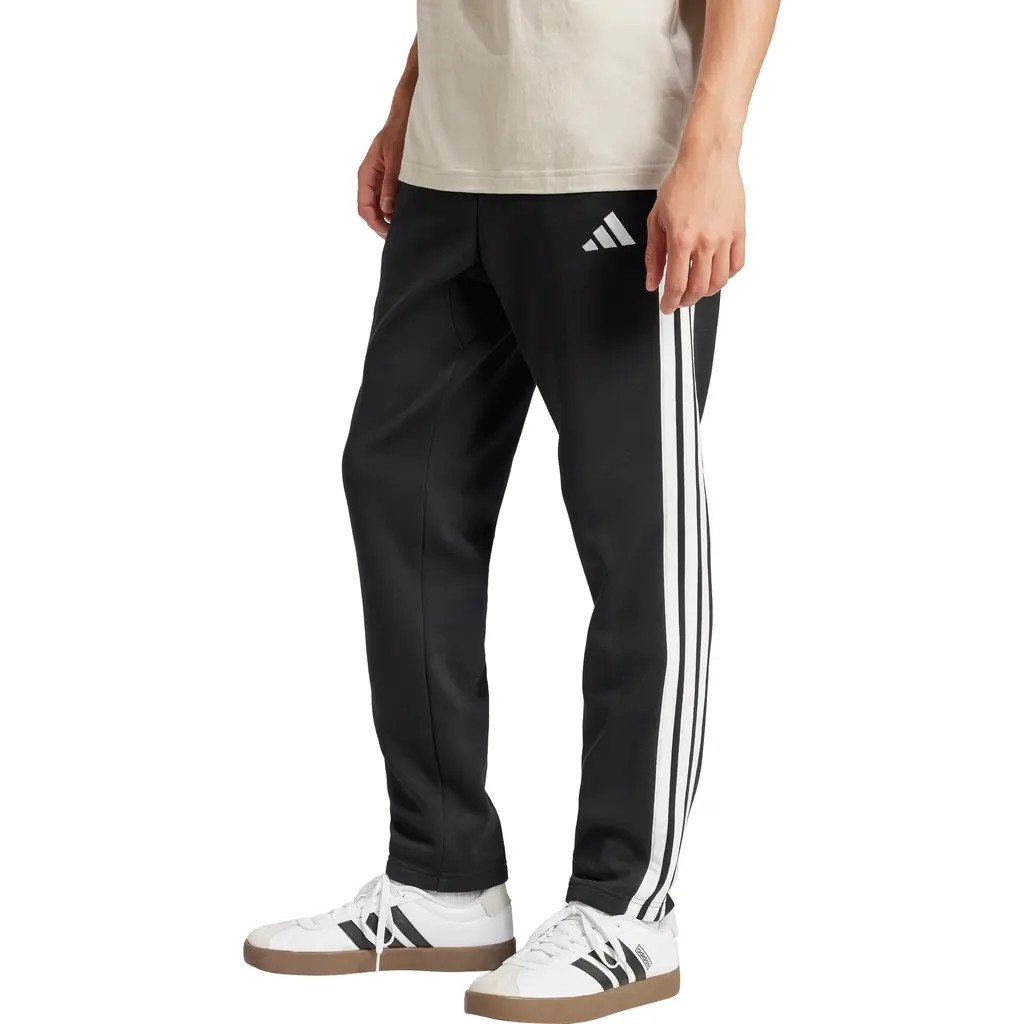 adidas Essentials 3-Stripes Fleece Sweatpants in Black/White at Nordstrom Rack, Size X-Small | Nordstrom Rack