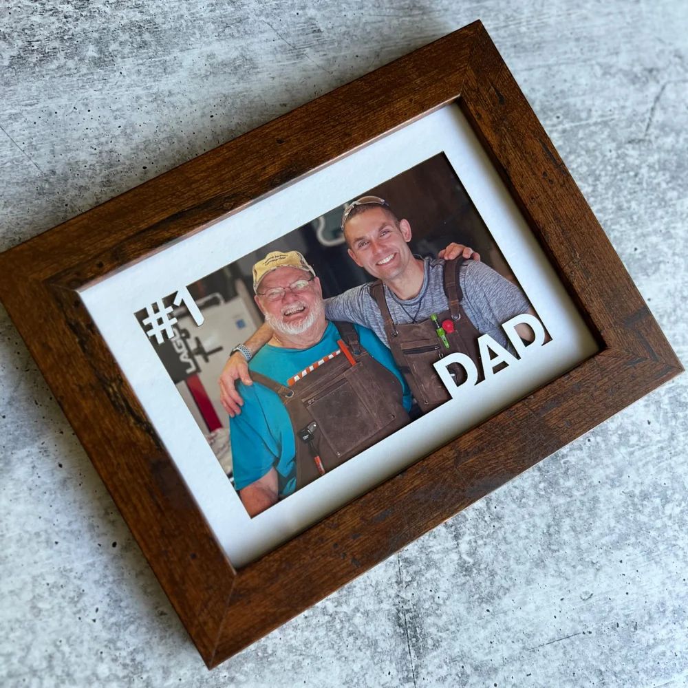 Father's Day Picture Frame Mat | Wood Eye Designs