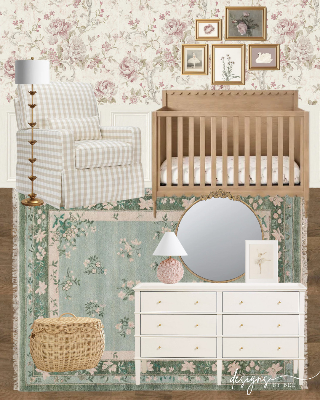 girly, floral, nursery design  

 #LTKHome #LTKBaby