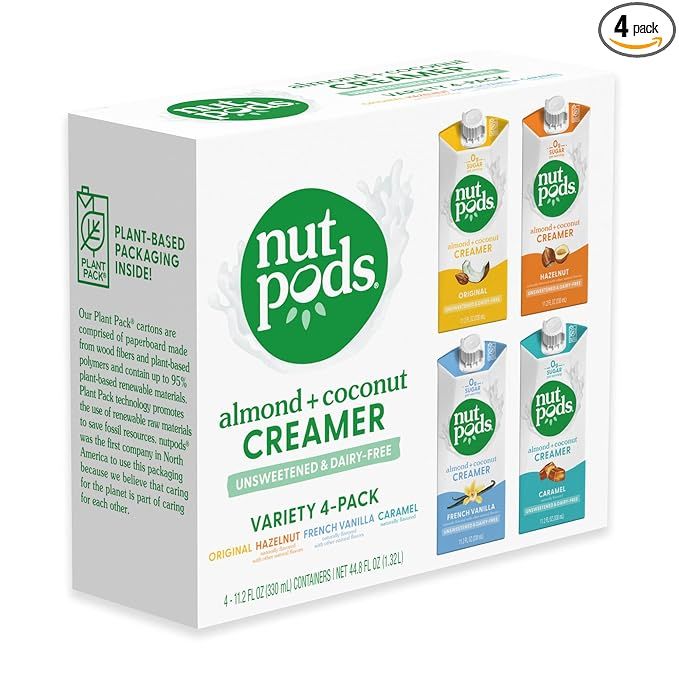 nutpods Variety Pack Coffee Creamer - Unsweetened Non Dairy Creamer - Original, French Vanilla, H... | Amazon (US)