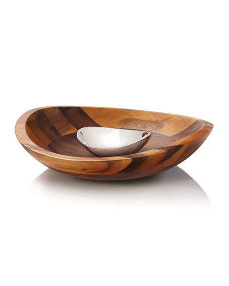 Nambe Braid Chip & Dip Server | Neiman Marcus