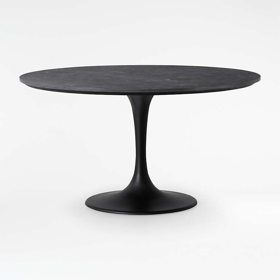 Penn Patchwork Bronze 42" Pedestal Base Dining Table + Reviews | Crate & Barrel | Crate & Barrel