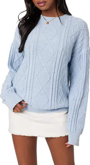 Jessy Cable Stitch Oversize Sweater | Nordstrom