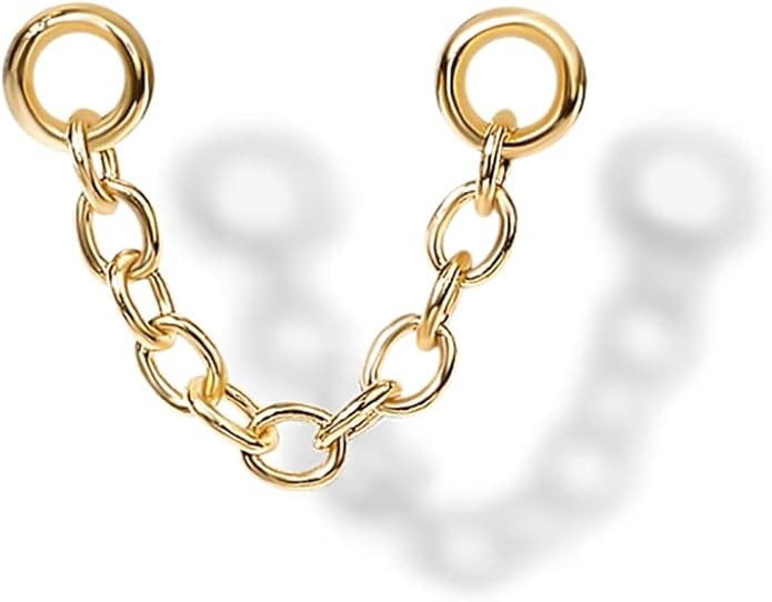 PAVOI 14K Gold Earrings Connector Chain for Women| Convertible Dangle Chain for Double Piercings | Amazon (US)