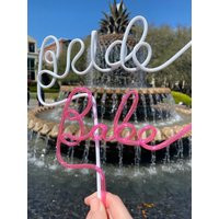 Bachelorette Party Gifts/Veil | Bride Straw Engagement Shower Bridal To Be | Etsy (US)