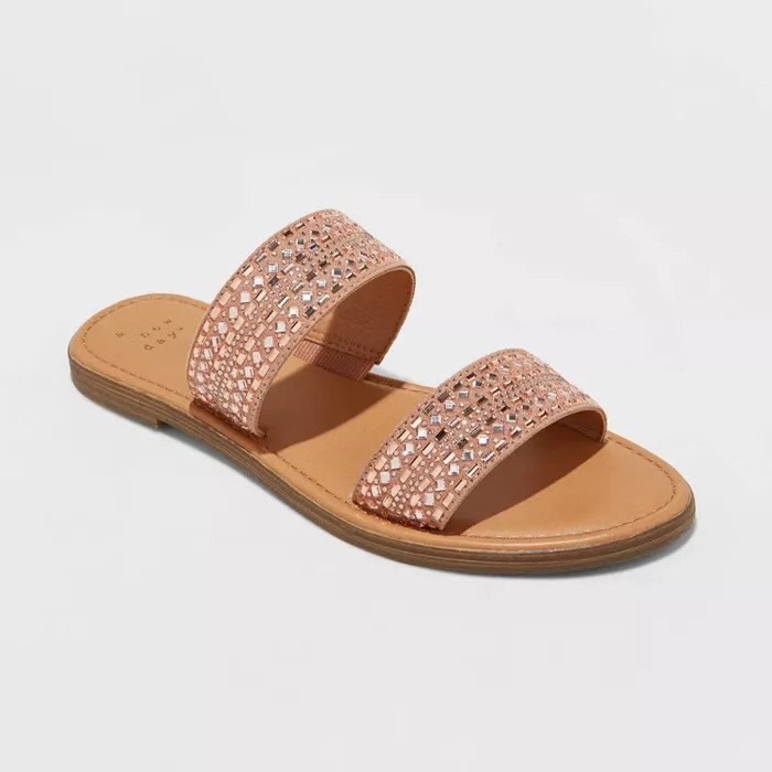 Women's Kersha Embellished Slide Sandals - A New Day™ | Target